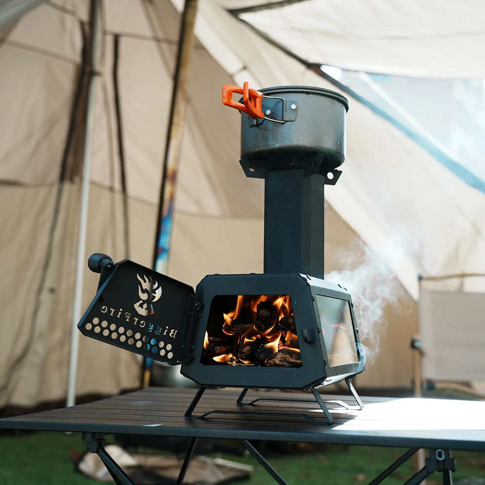 Smilodon Desktop Firewood Burner Stove Mini Camping Wood Furnace Portable Outdoor  Stove For Picnic Camp Heater Brazier - AliExpress