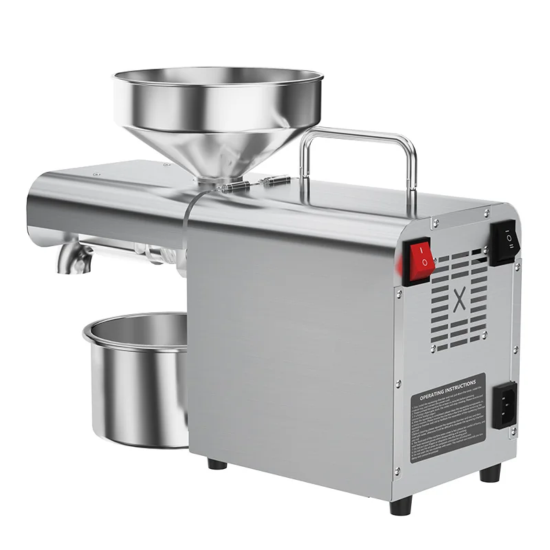 DIVEDEER Presse à huile automatique ménage extracteur d'huile de lin huile d'arachide presse à froid Machine à huile fabricant d'extraction commerciale