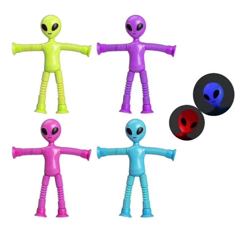 

Glowing Suction Cup Telescopic Tube Alien Stretch Tube Alien Decompression Toy Drop Shipping