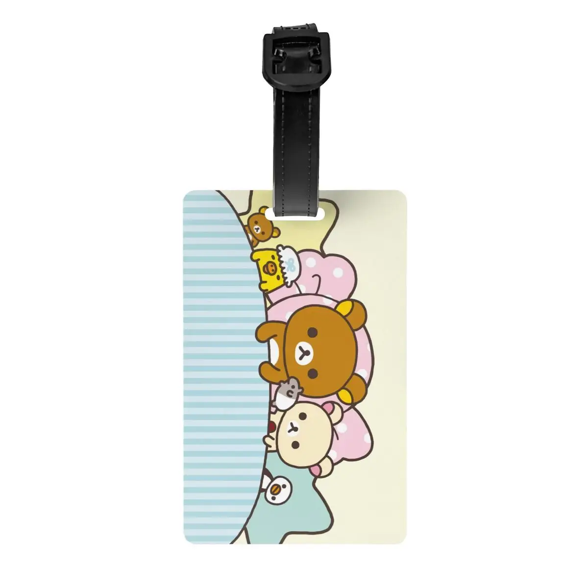 수화물태그 귀여운 일본 소형 동물 여행 아이템, 수하물 태그와 실리카 젤이 담긴 여행 가방, 아이디 주소 홀더, 탑승용 수하물 태그, 우수한 품질을 가진 일본 여행용 액세서리 10 카와이 만화 곰 리락쿠마 수하물 태그, 여행 가방 개인 정보 보호 커버, 이름 ID 카드