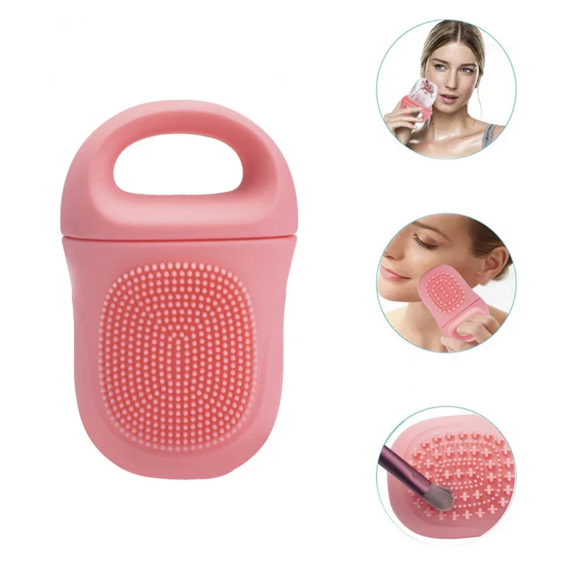 Silicone Ice Cube Roller Massage Mould Facial Slimming Relaxing Ice Massage Handheld Ice Cup Mold Beauty Skin Care Massage Tools