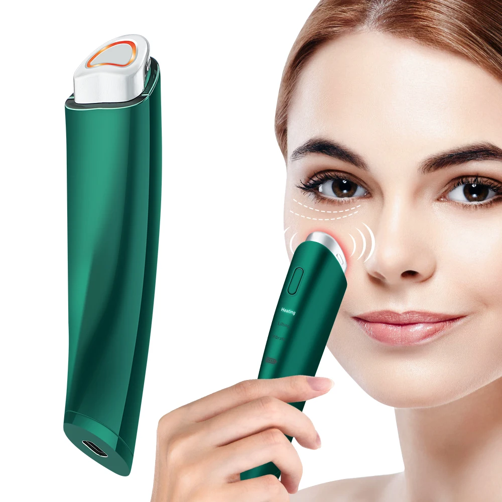 

Micro-current Eye Massager Hot Compress Eye Care Device Vibrating Massage Relief Eye Fatigue Dark Circles Puffiness Anti Aging