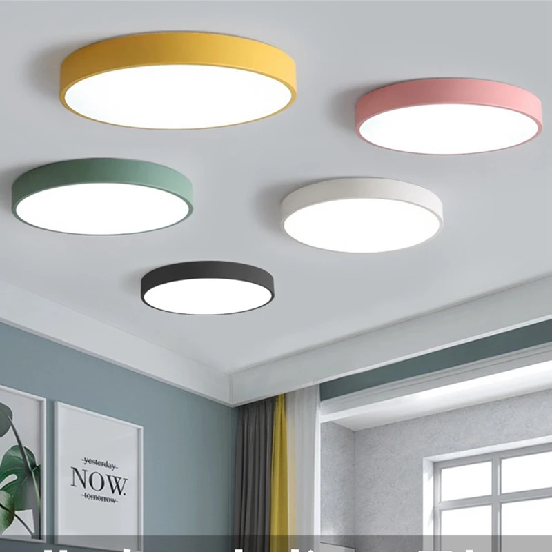 NETTLIFE Lámpara De Techo LED GU10 - 2 Focos De Techo Redondos Modernos De 350 Para Cocinas Pasillo Dormitorio Sala De Estar Sin Bombilla Blanca 93519415