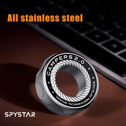 Stress Relief Magnetic Fidget Ring - Calming Gadget for Adults, Ideal Birthday Gift (Silver - dot)