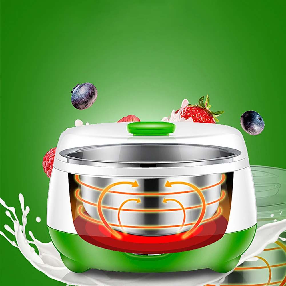 Automatic 1L Yogurt Maker with Stainless Steel Container for Homemade Yogurt Natto and Rice Wine with Temperature Control