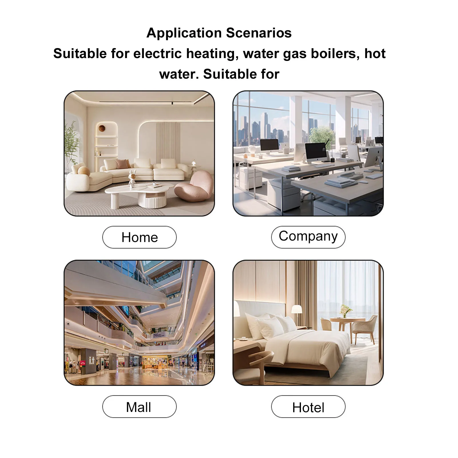 Home Thermostat Programmable Smart Thermostat Touchscreen LCD Display Water Heating Boiler Thermostat for Home  Mall Hotel