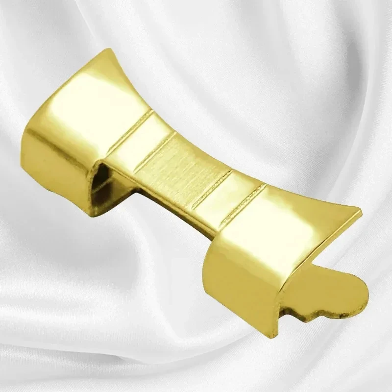 Sleek Stainless Steel Curved End Watch Strap Connector Adapter