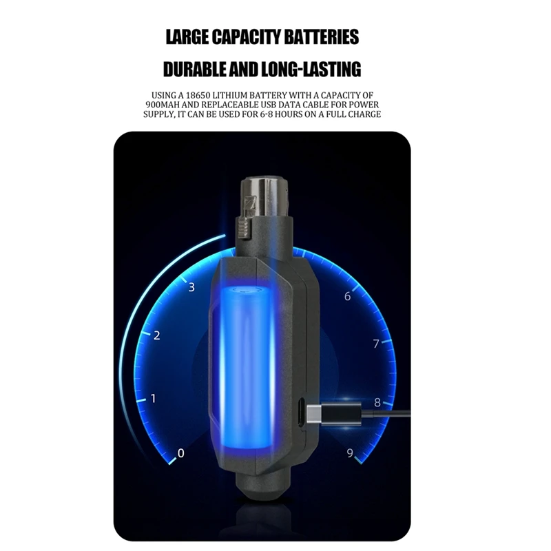 무선 마이크 송신기 리시버 Xlr 무선 마이크 시스템에 연결, 다이나믹 48V 콘덴서 마이크