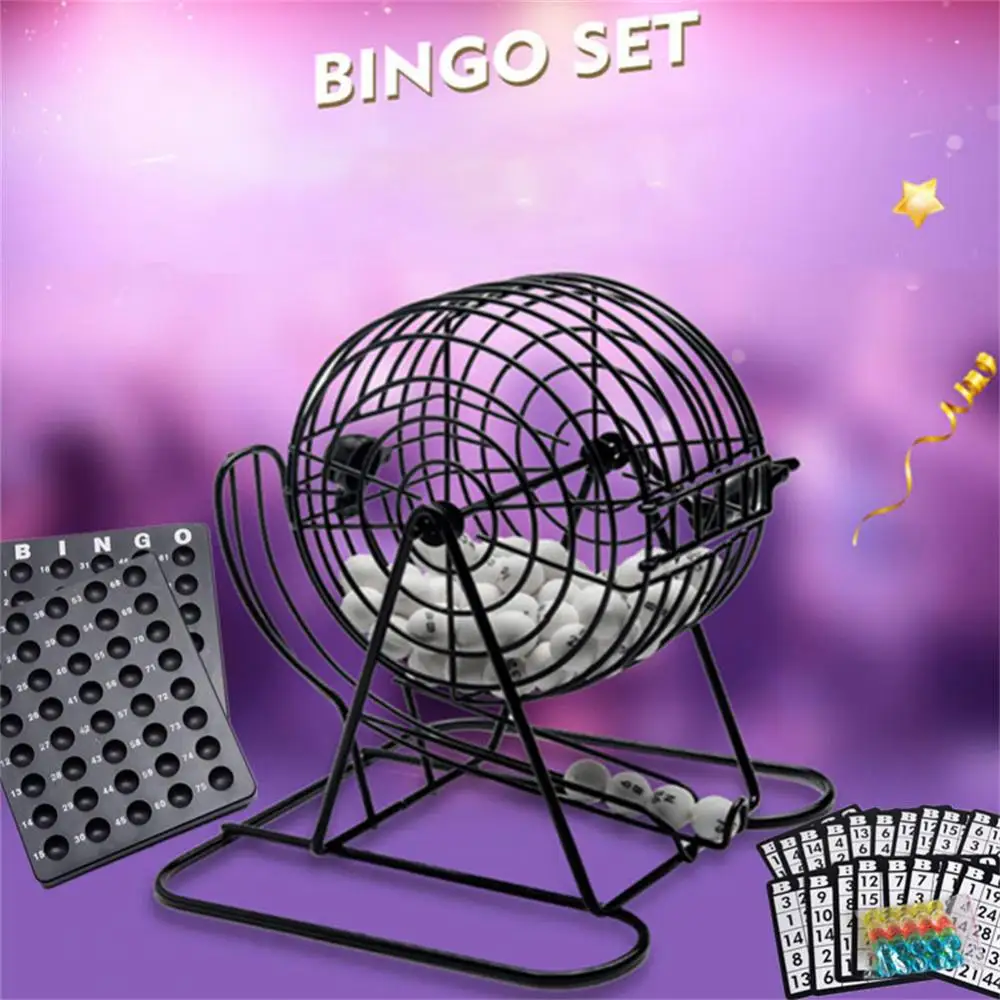 Bingo Machine Portable Durable Reusable Friend Home Party Entertainment Game Family Party Accessories Outdoor Camping Equipment 3
