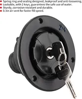 Remplacement de bouchon de verrouillage de boîtier d'entrée d'eau douce de RV avec 2 clés accessoires de bouchon de remplissage d'eau de caravane de camping-car pour Fiamma 5