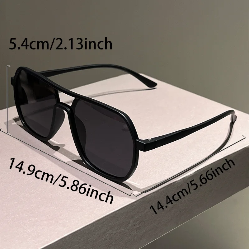 Vintage quadratische Sonnenbrille für Damen und Herren, rechteckige Sonnenbrille, ovale Sonnenbrille für Damen und Herren – Detail 14