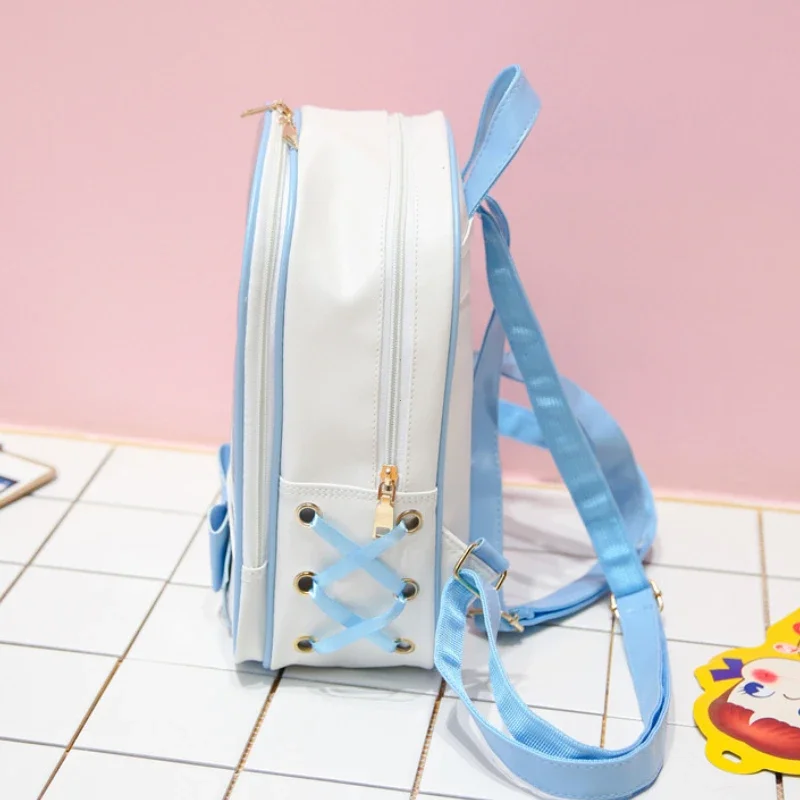 New Girls Ita Bag Large Clear Transparent Kawaii Backpacks Women Harajuku Bow-knot School Bag Teenager Girls Lolita Itabag