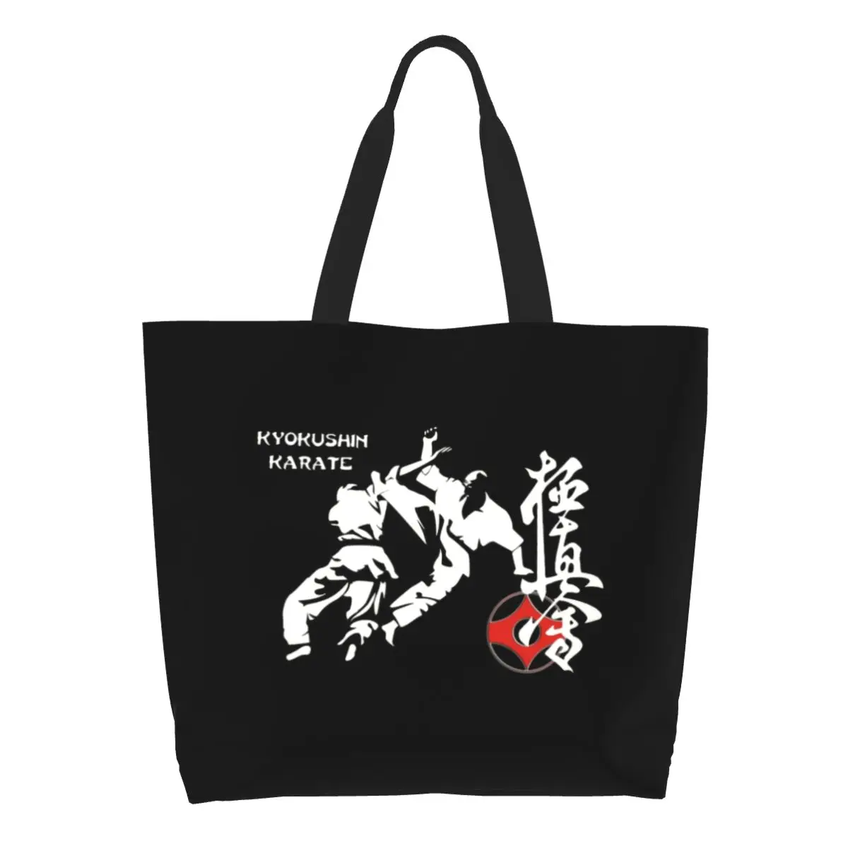 

Многоразовая сумка для покупок Kyokushi Karate Kumite, тканевый тоут на плечо, моющийся боевой искусство, покупки в экипировке