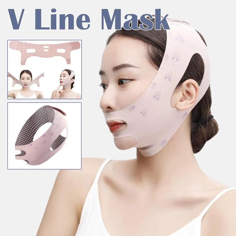 얼굴 슬리밍 스트랩 감소 이중 턱 리프트 V 페이스 스티커, 얼굴 스트랩 벨트 리프트 타원형 얼굴 B5k7 용 붕대 방지