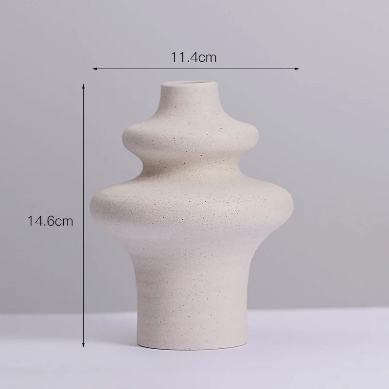 Ins Style Ceramic WhiteVase Decoration Spiral Vase Modern Home Decoration Flower Pot Vase Decoration Home Living Room Decoration 6