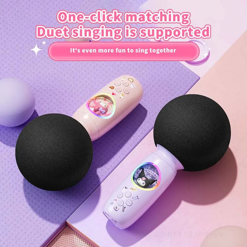 サンリオ - サムズクラブ限定 サンリオ クロミ 家庭用カラオケマイク Bluetooth Sanrio-子供向けの漫画のマイク,ハローキティ,シンナモロール