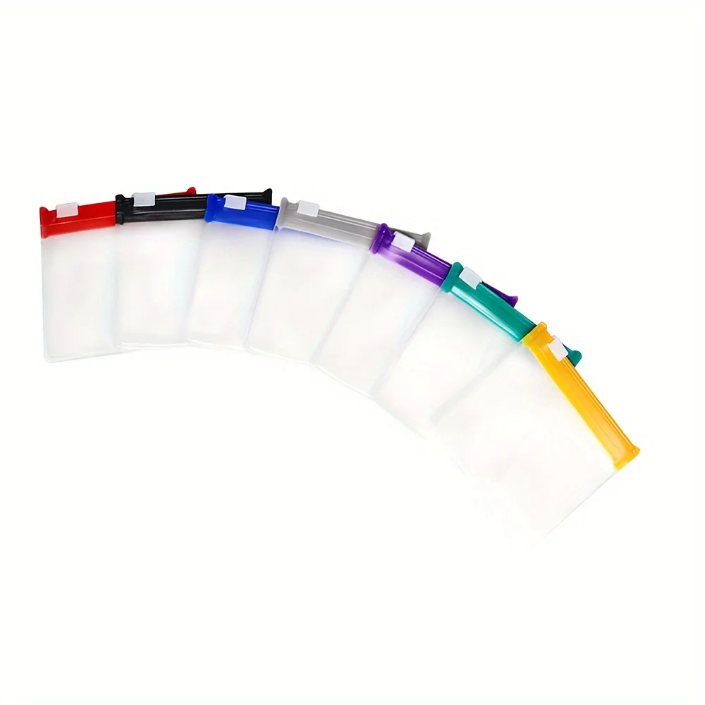 7 sacchetti per pillole, set di sacchetti per pillole riutilizzabili con cerniera, organizer per medicinali autosigillanti in 7 colori, sacchetti per medicinali traslucidi Trave - immagine 2