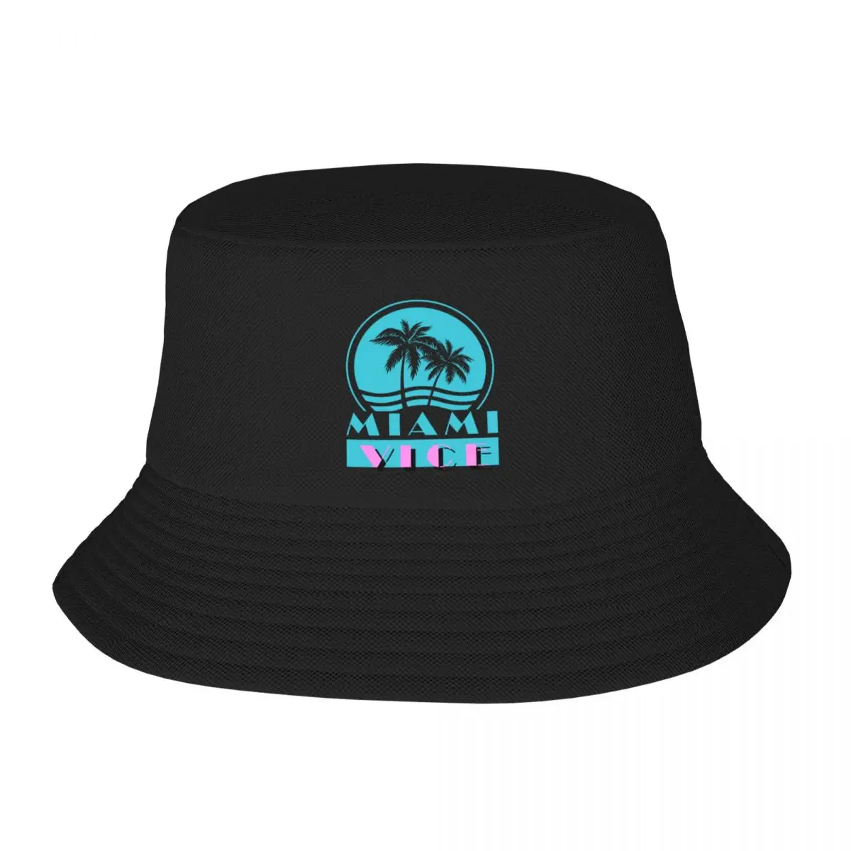 

Miami - Vice Inspired Palm Tree Bucket Hat Rave Fluffy Hat cute Military Cap Man Caps For Men Women's