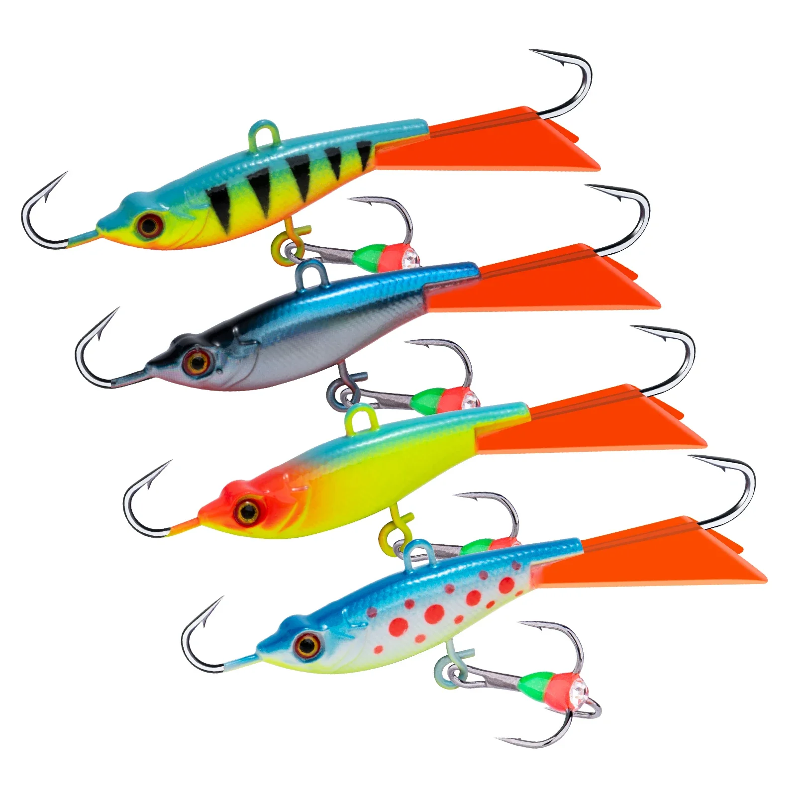 Goture 4/lot Balanced Jig Fishing Lure 10g 15g 4-7cm Winter Ice Fishing  Jigging Bait Tackle For Crappie, Walleye, Pike, Trout