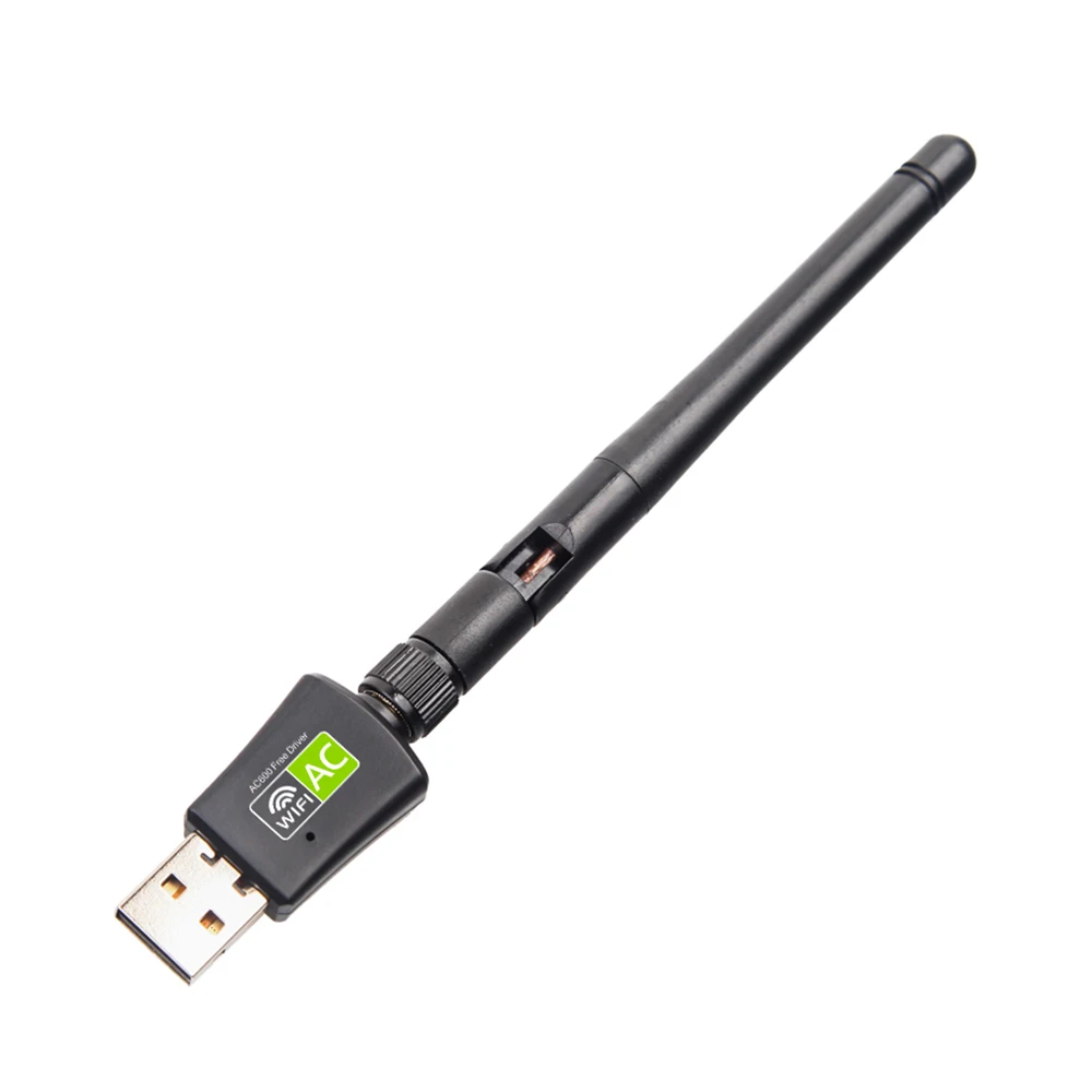 600Mbps 듀얼 밴드 2.4G&5G USB 무선 네트워크 어댑터 드라이버 무료 플러그 앤 플레이 데스크탑 노트북 PC 홈용 미니 WiFi 수신기