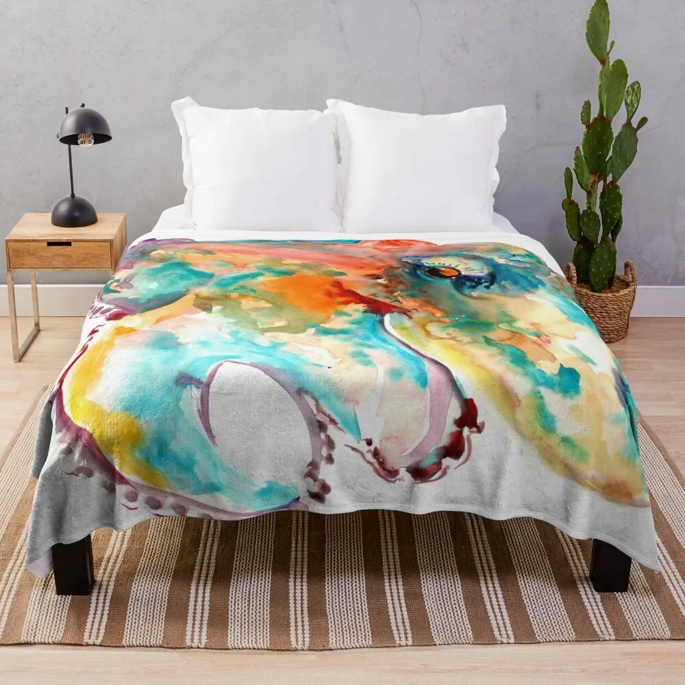 

Orange Turquoise Octopus Throw Blanket Single Luxury St Nap Blankets