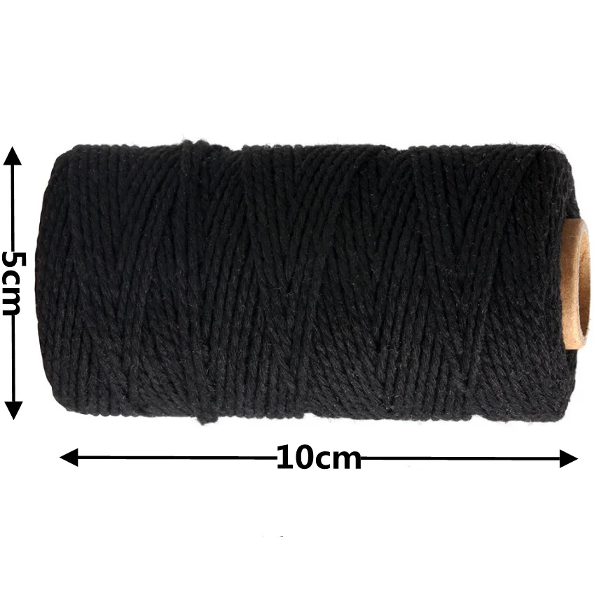 2mm*100 Meters Cotton Rope for Party Wedding Decoration DIY cord cotton rope