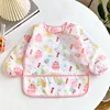 Baby Bibs Cute Colorful Cartoon Waterproof Bib Infant Eating Children Drawing Long Sleeve Apron Self Feeding Baby 0-3 Years 3