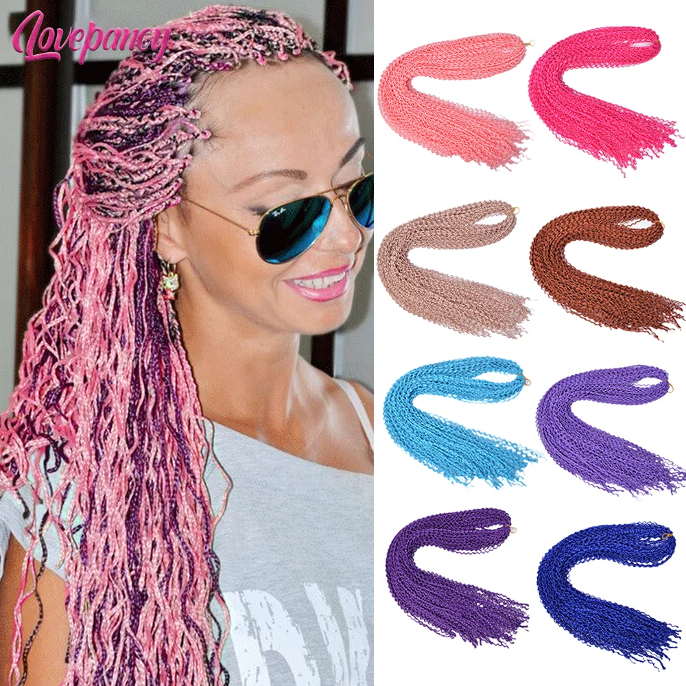Long Curly Box Braids Zizi Braids Crochet Hair Bundles Synthetic Hair Extensions Braiding Hair