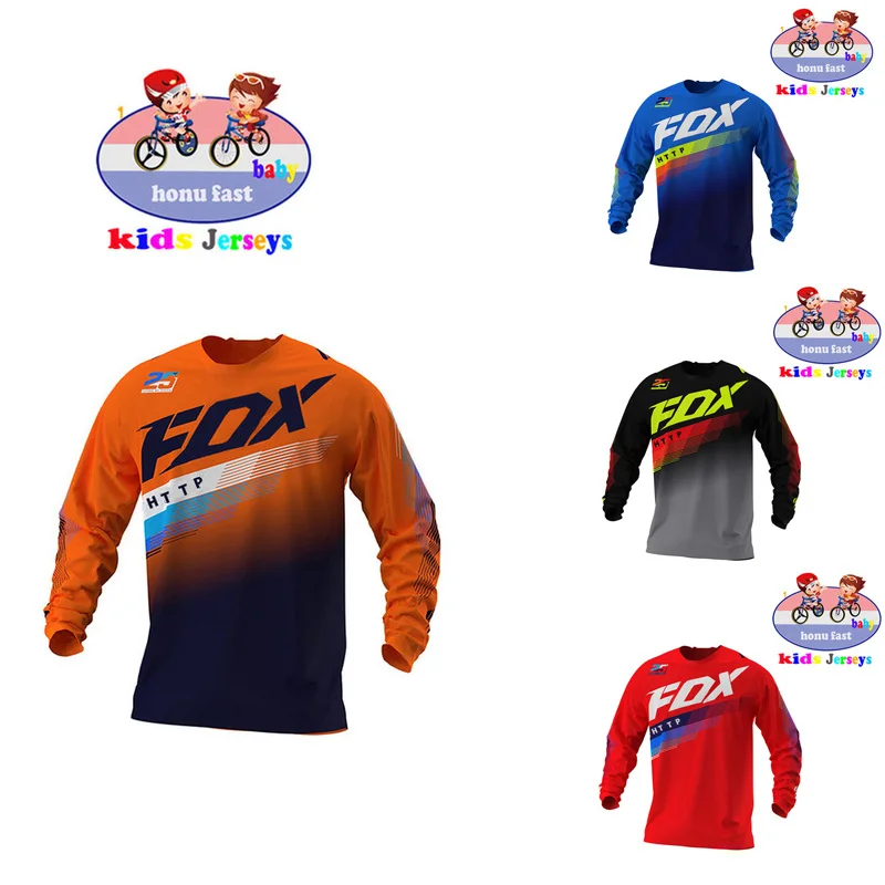 Kids Off Road ATV Racing T-Shirt AM RF Bicycle Cycling Bike Motorcycle Jersey  MTB DH MX Ropa D Boys http fox Downhill Jersey