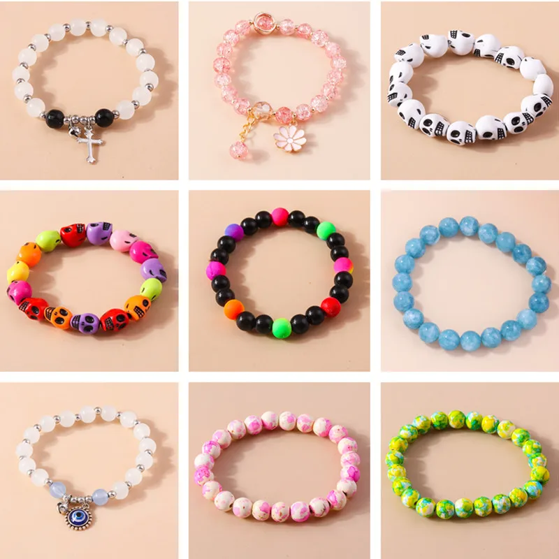 Mode handgemachte Perlen Armband für Frauen bunte Perlen elastische Armbänder & Armreifen Mädchen Party Urlaub Schmuck Dekoration