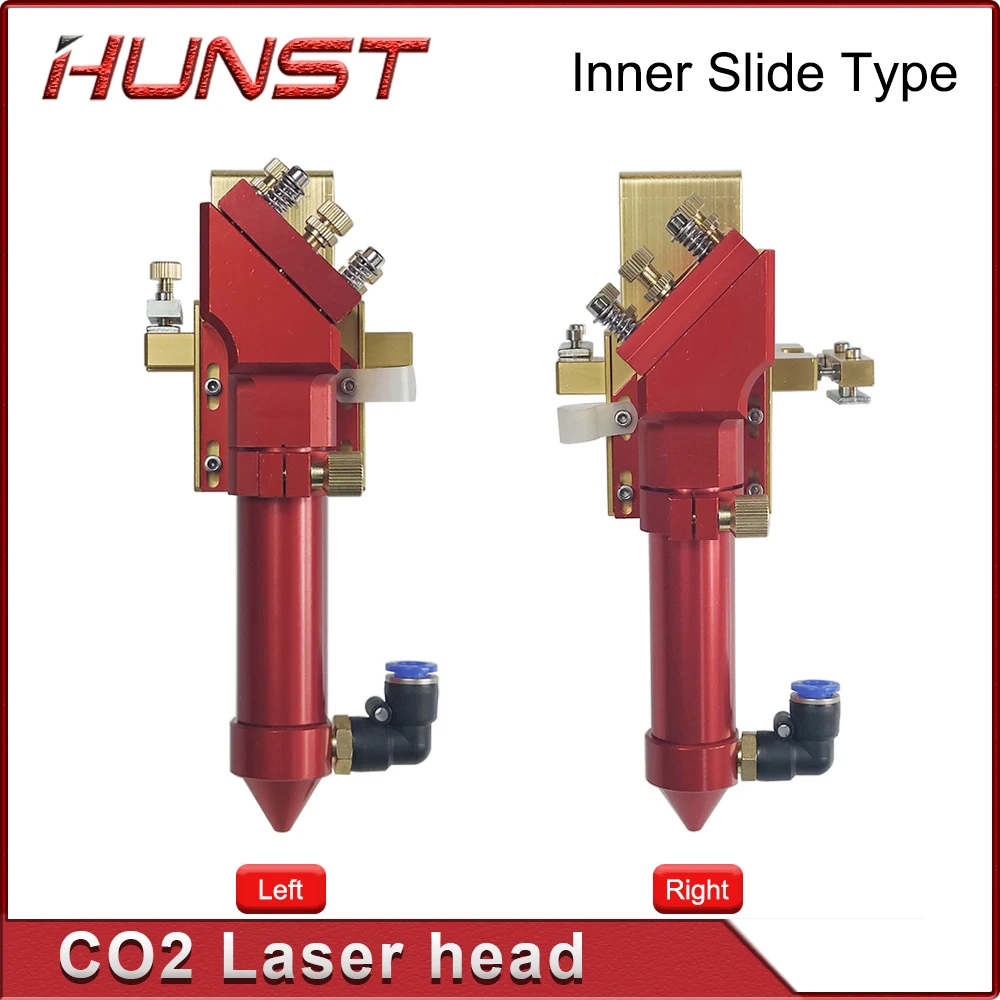 

Hunst Hot Sell Inner Slide Type CO2 Laser Head with Air Nozzle for Inner Guide Rail Laser Cutting Machine Spare Parts