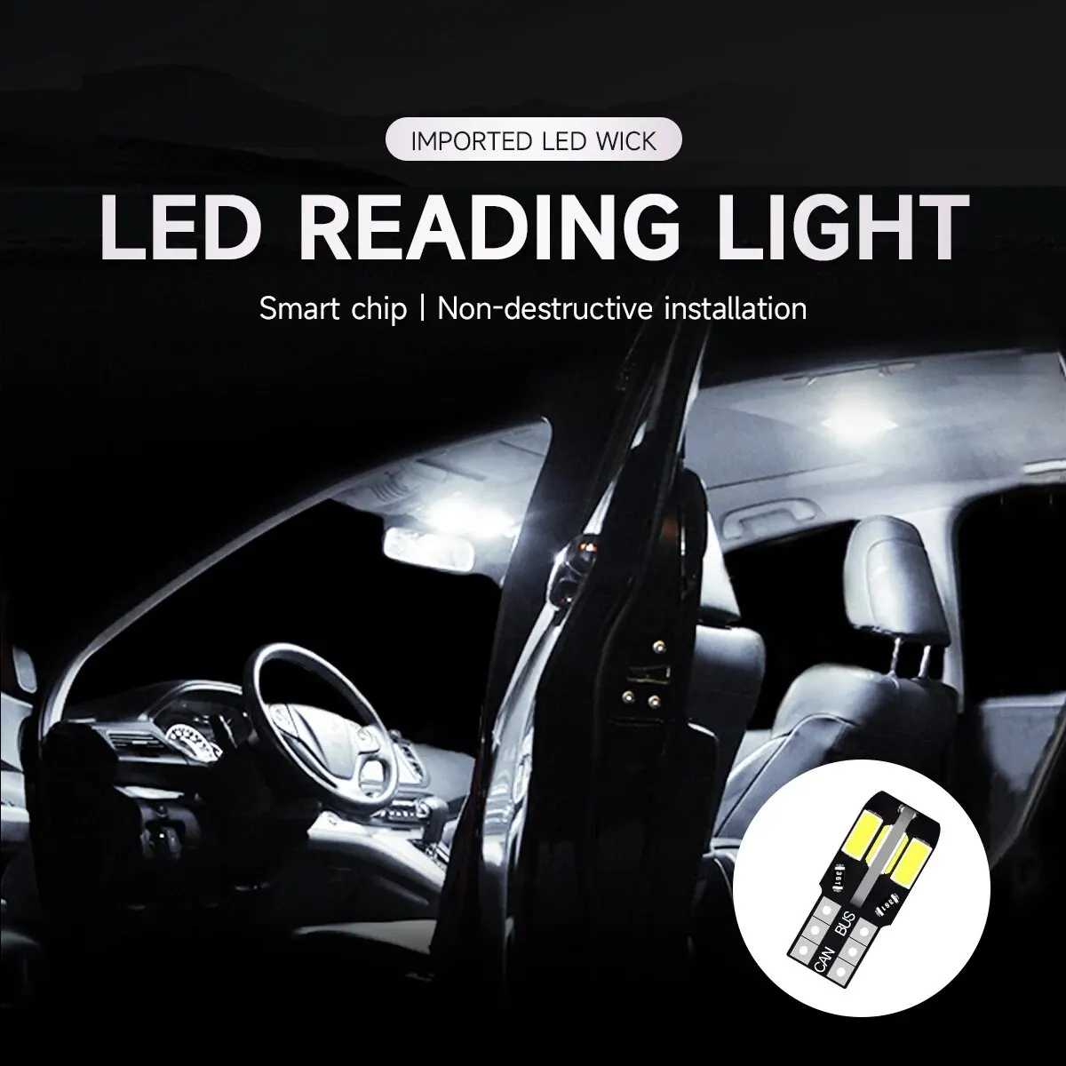 ڵ ׸   ,  , ڵ ȣ ,  LED , ĵ 8SMD, 12V, W5W, T10, 100 