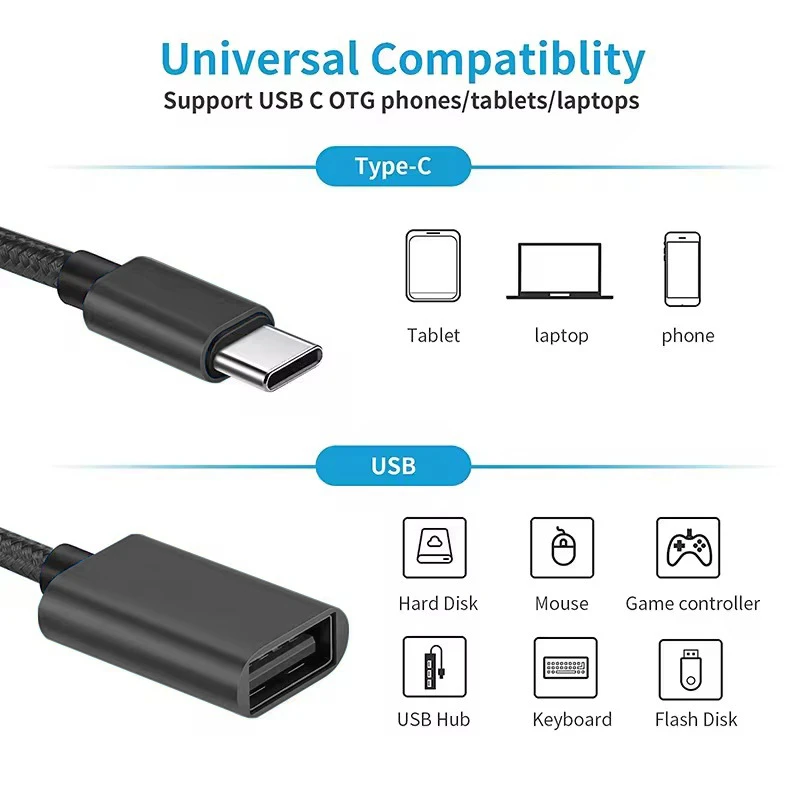 Premium OTG Type C to USB Adapter Connector