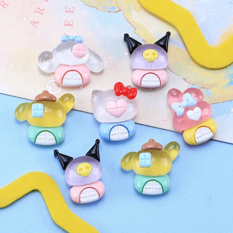 

10Pcs Kawaii Cinnamoroll Diy Accessories Anime Sanrio Kuromi My Melody Cute Cartoon Kittys Phone Case Patch Toy for Girls