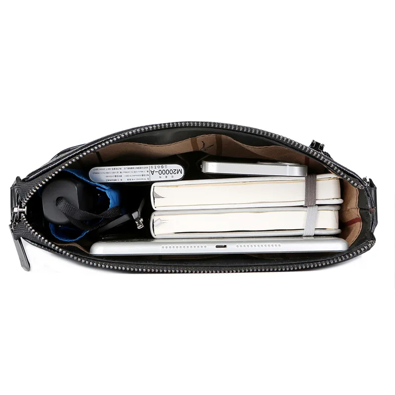 Men's Casual Business Shoulder Bag Large Capacity Portable Crossbody Square Bag for Business Trips