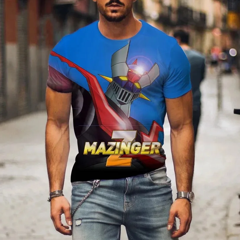 New Mazinger Z T Shirt Anime Robot 3D Print Men Woman Short