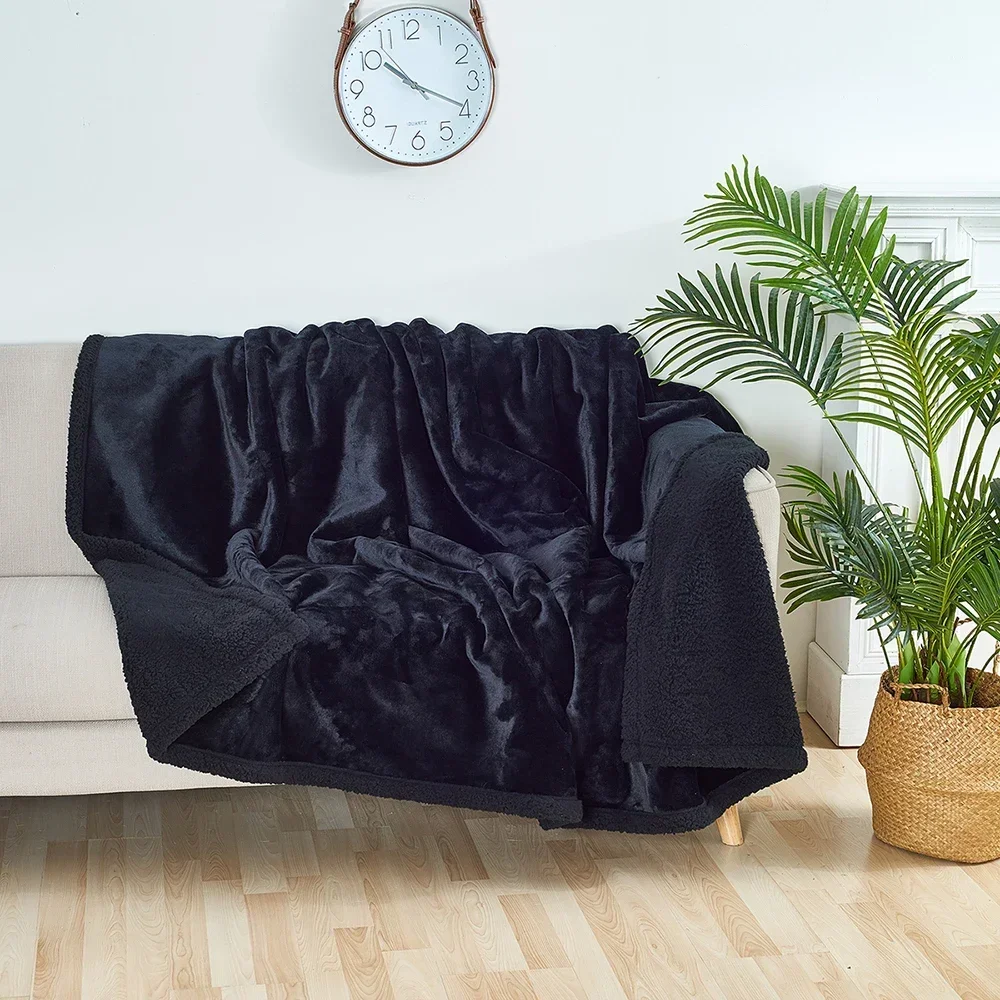 Plus Size Shaggy Blankets for Couple, Winter Thickened Warm Blanket | Waterproof Luxury Rectangle Napping Blanket 3