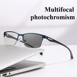 Enhanced Photochromic Ultra - Light Fashion Reading Glasses (Blue)