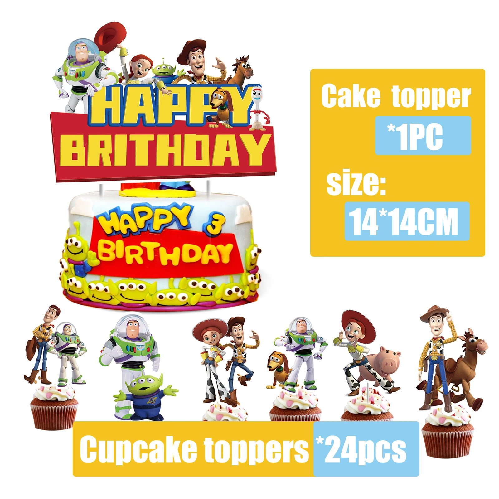 Birthday Party Supplies Carton Toy Story Tableware Paper Plate Ballon Cup Tablecloth For Kids Boys