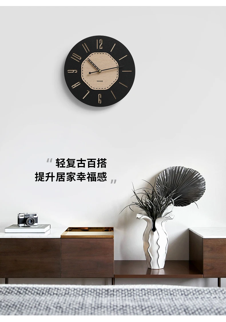 Description Picture 6 of itemAccessories Vintage Digital Wall Clock Battery Operated Wood Aesthetic Interior Design Art Design Minimalist Duvar Saati Clock
