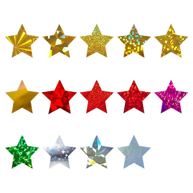 500pcs Glitter Star Stickers for Kids Reward Foil Star Adhesives Labels for  Kids Behavior Student Planner ,School Classroom - AliExpress