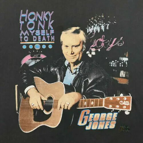 

George Jones Music Lover Heavy Cotton Black All Size Unisex Tee Shirt