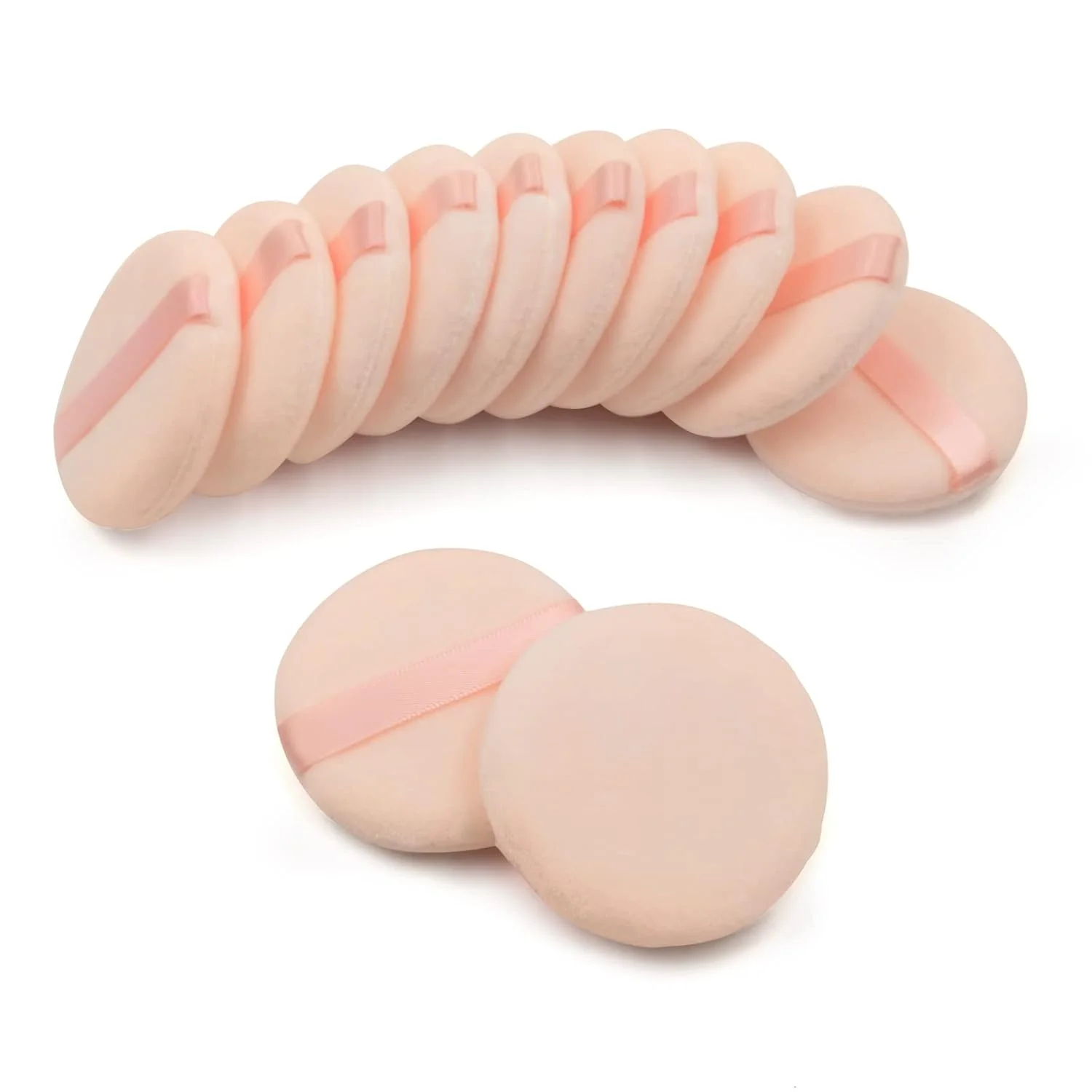 10pcs Round Makeup Powder Puffs Soft Velvet Powder Sponge Makeup Foundation for Loose Powder Mineral Powder Makeup Tools 4