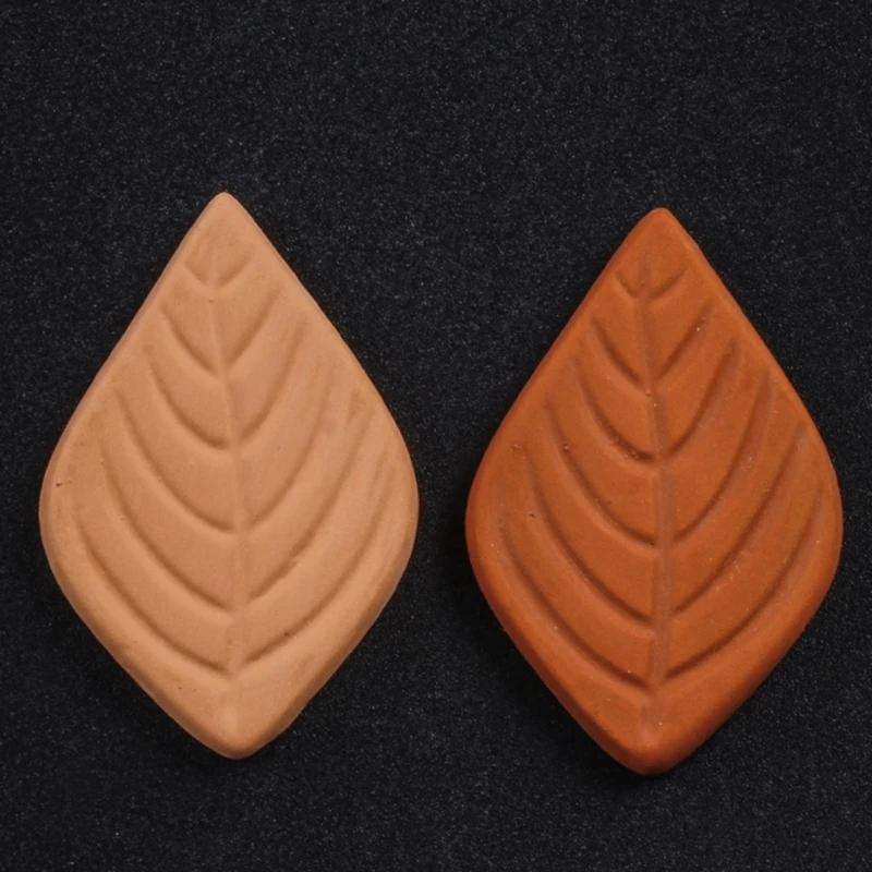 10Pcs Leaf Clay Hydrostone Terracotta Humidifying Stone Smoke Cigars Humidifier