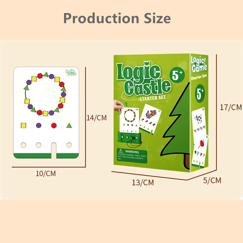 Logic Castle Starter Set with Activity game cards Educational Smart Logic Board Game for Children Fun Home & Travel Stem Toys 6