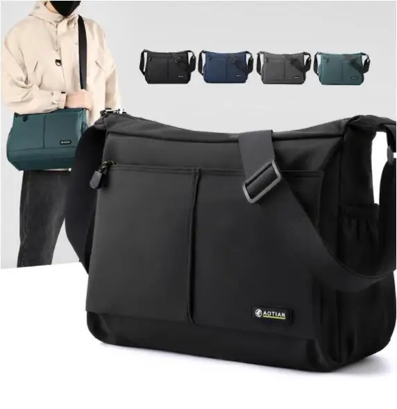 

New Horizontal Version Men's Shoulder Bag Outdoor Travel Crossbody Bag Simple and Fashionable Oxford Cloth Messenger Bags bolsas