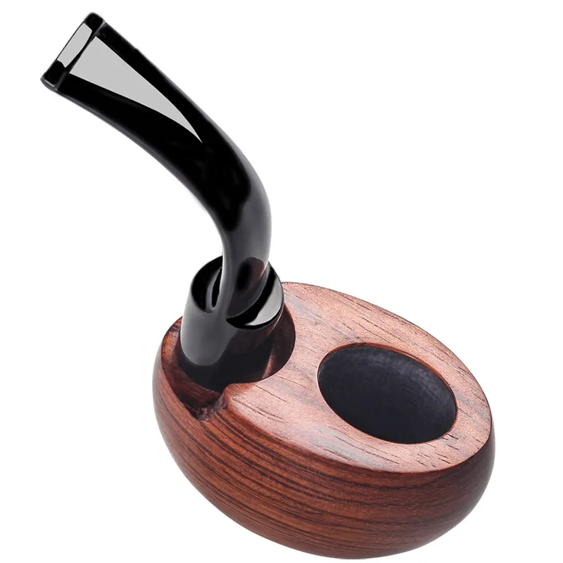 Rosewood 9mm filter pipe vest pocket tobacco pipe bent stem smoking accessories men's gift
