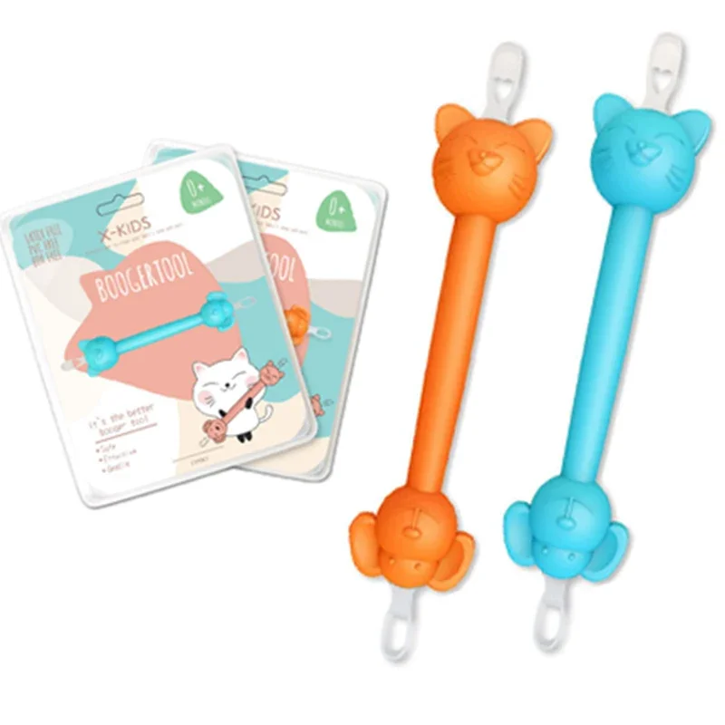 Baby Ear Cleaner Spoon Double-headed Soft Ear Wax Curette Picker Nose Cleaner Silicone Wax Pickers Cleaning Spoon
