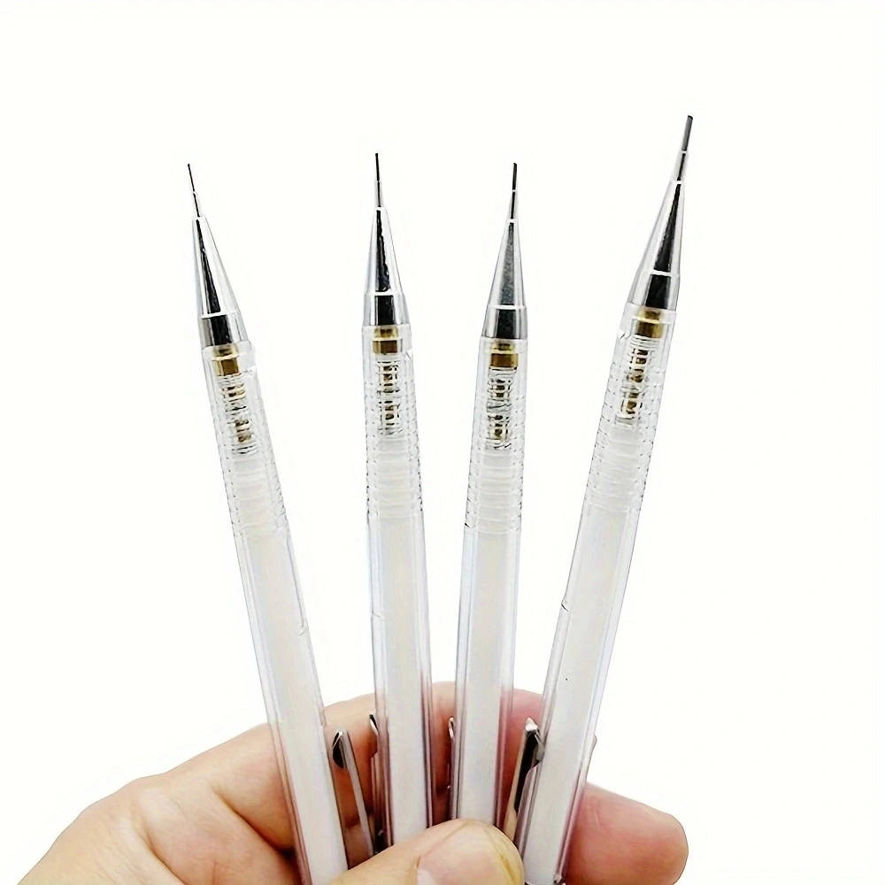 0.3/0.5/0.7/0.9mm Transparent Mechanical Pencil Set Replaceable Lead Art Painting Sketch Pencil Writing Supplies Gifts 5