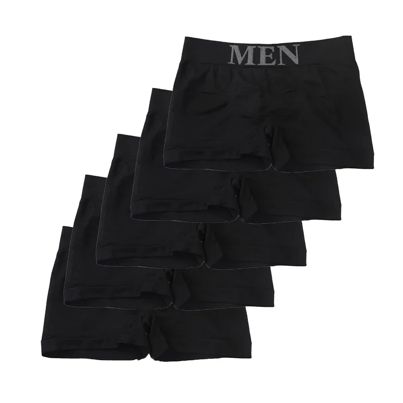 5 Pcs Men’ Boxer Briefs Breathable Soft St